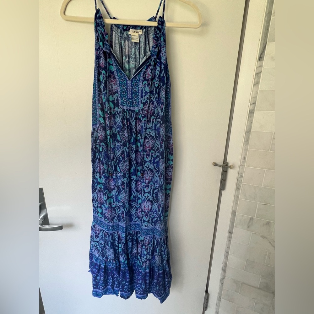 Artisan Ny Blue and Purple Maxi Dress